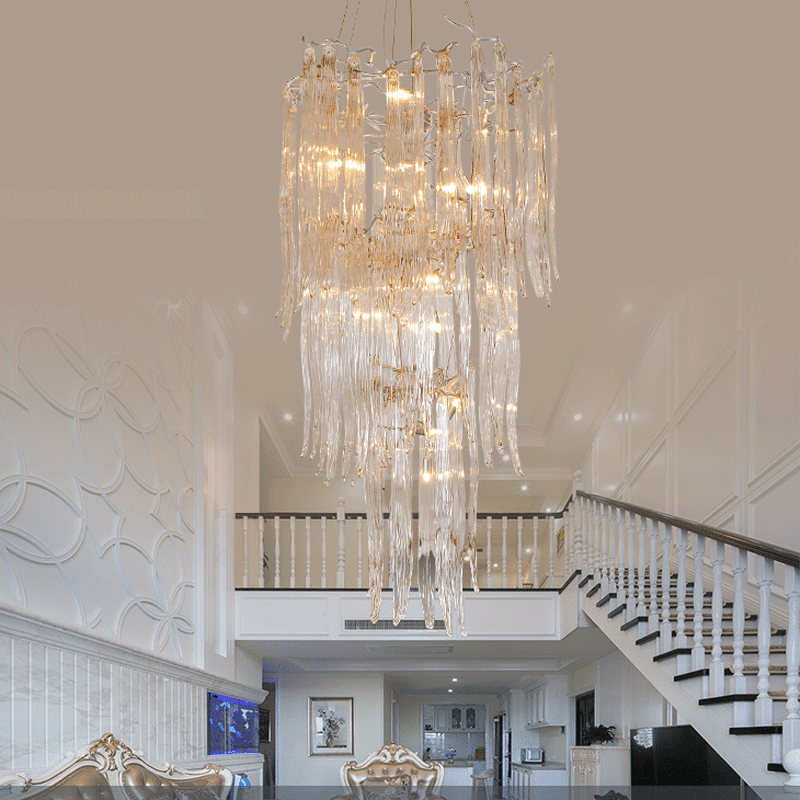 Luxury Crystal Branch Chandelier For Staircase - Lightings Menu