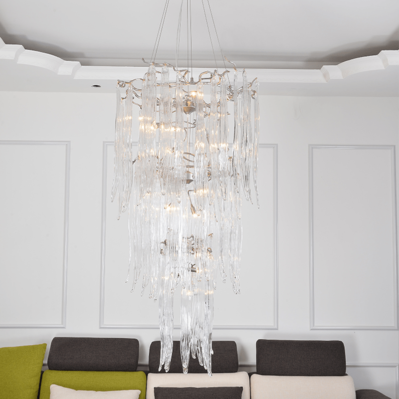 Luxury Crystal Branch Chandelier For Staircase - Lightings Menu