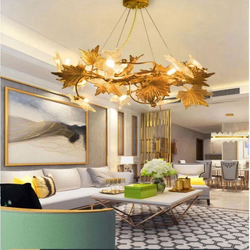 Maple Leaf Branch Chandelier - Lightings Menu