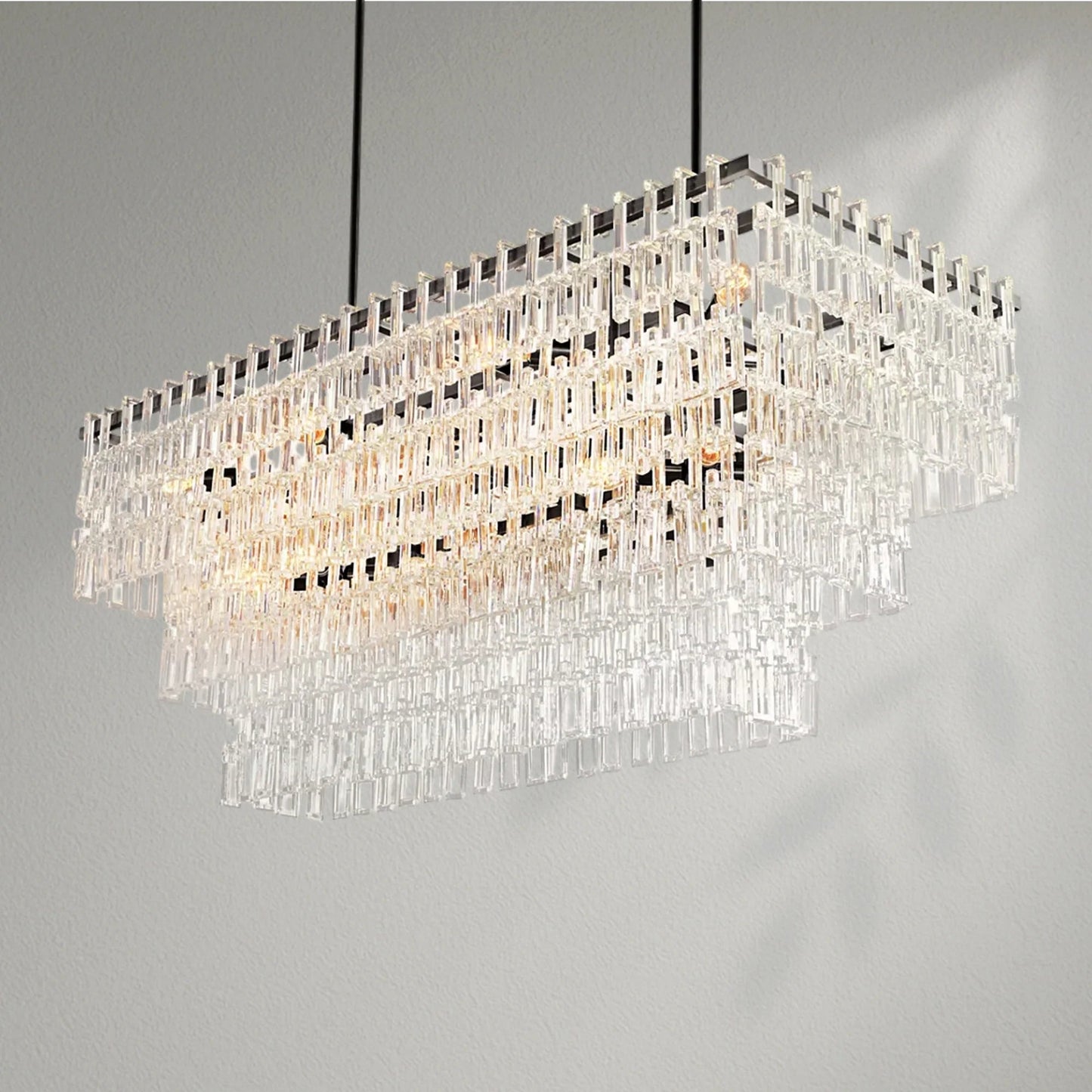 Marigon Multi - Tier Rectangular Chandelier - Lightings Menu