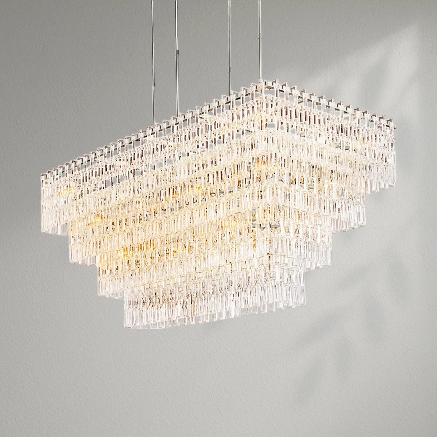 Marigon Multi - Tier Rectangular Chandelier - Lightings Menu