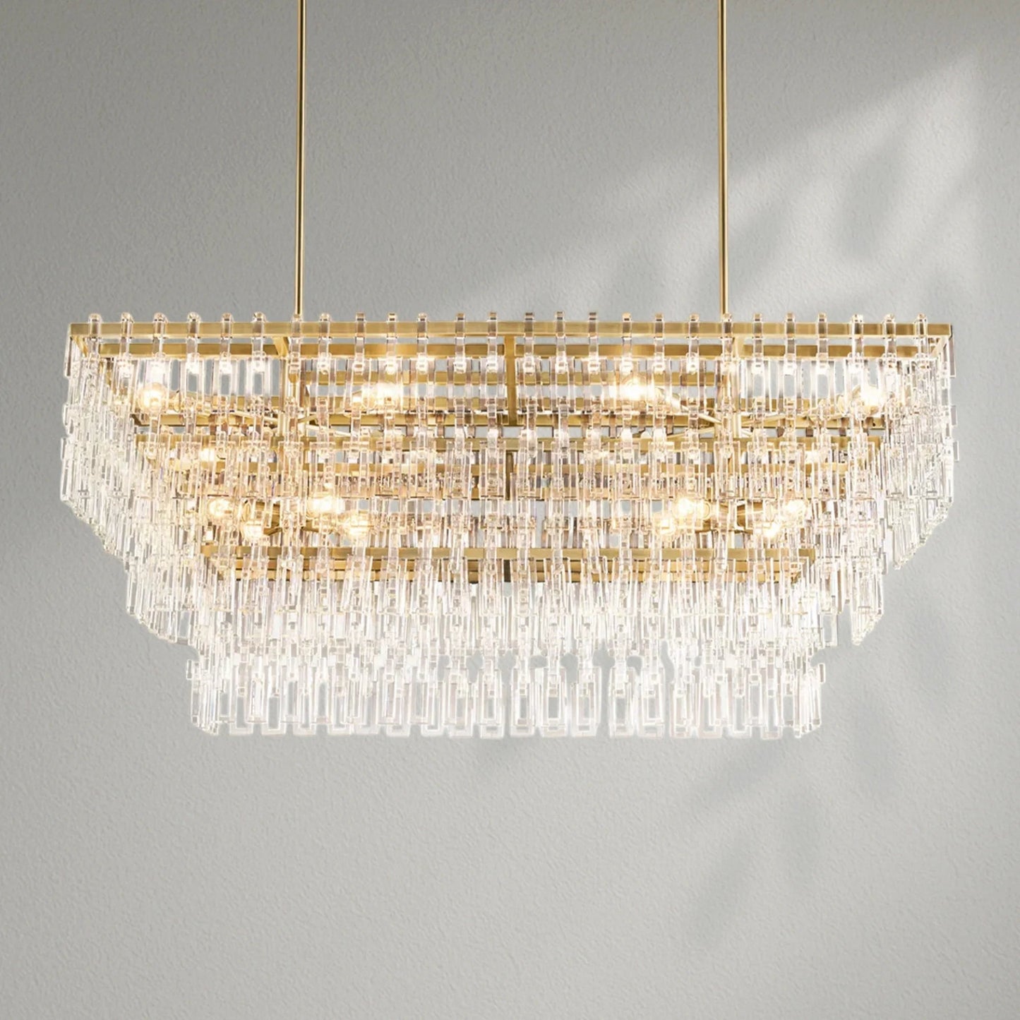 Marigon Multi - Tier Rectangular Chandelier - Lightings Menu