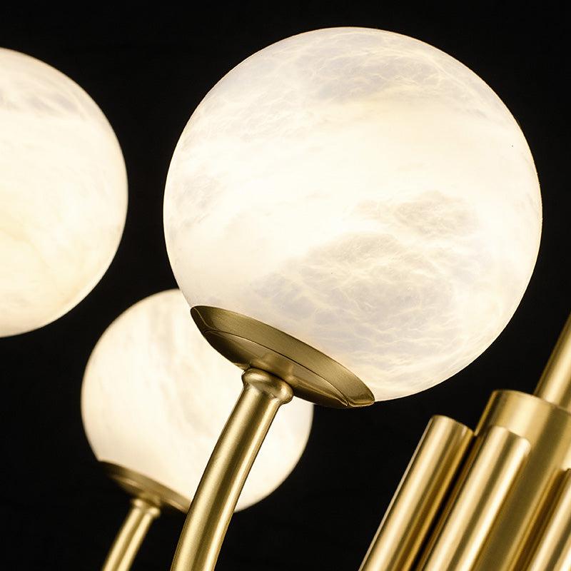 Modern Alabaster Round Art Chandelier - Lightings Menu