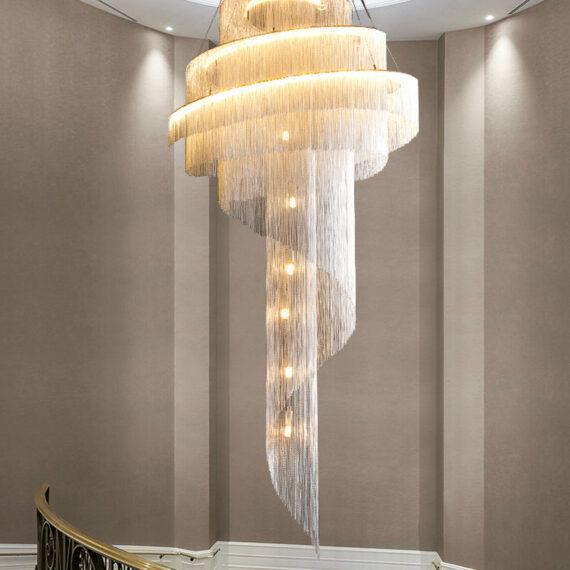 Modern Grand Chain Tassel Chandelier - Lightings Menu