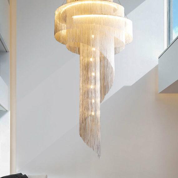Modern Grand Chain Tassel Chandelier - Lightings Menu