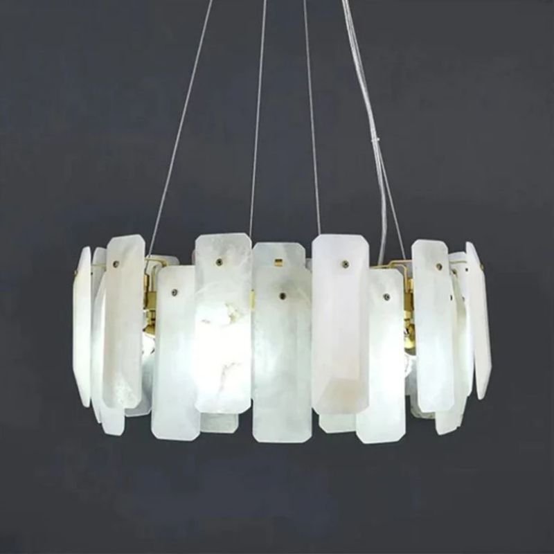 Moira Alabaster Round Chandelier - Lightings Menu