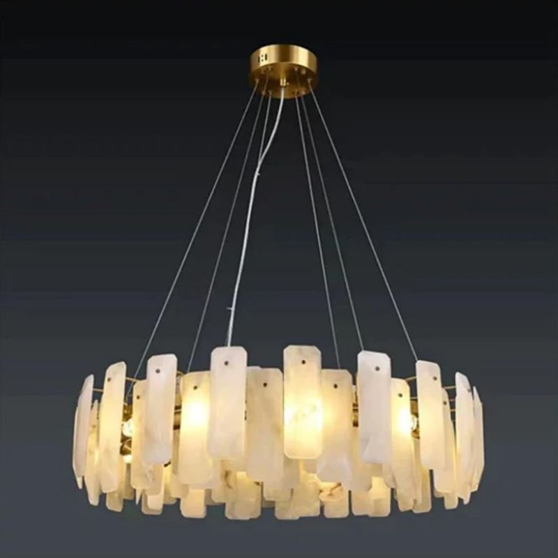 Moira Alabaster Round Chandelier - Lightings Menu