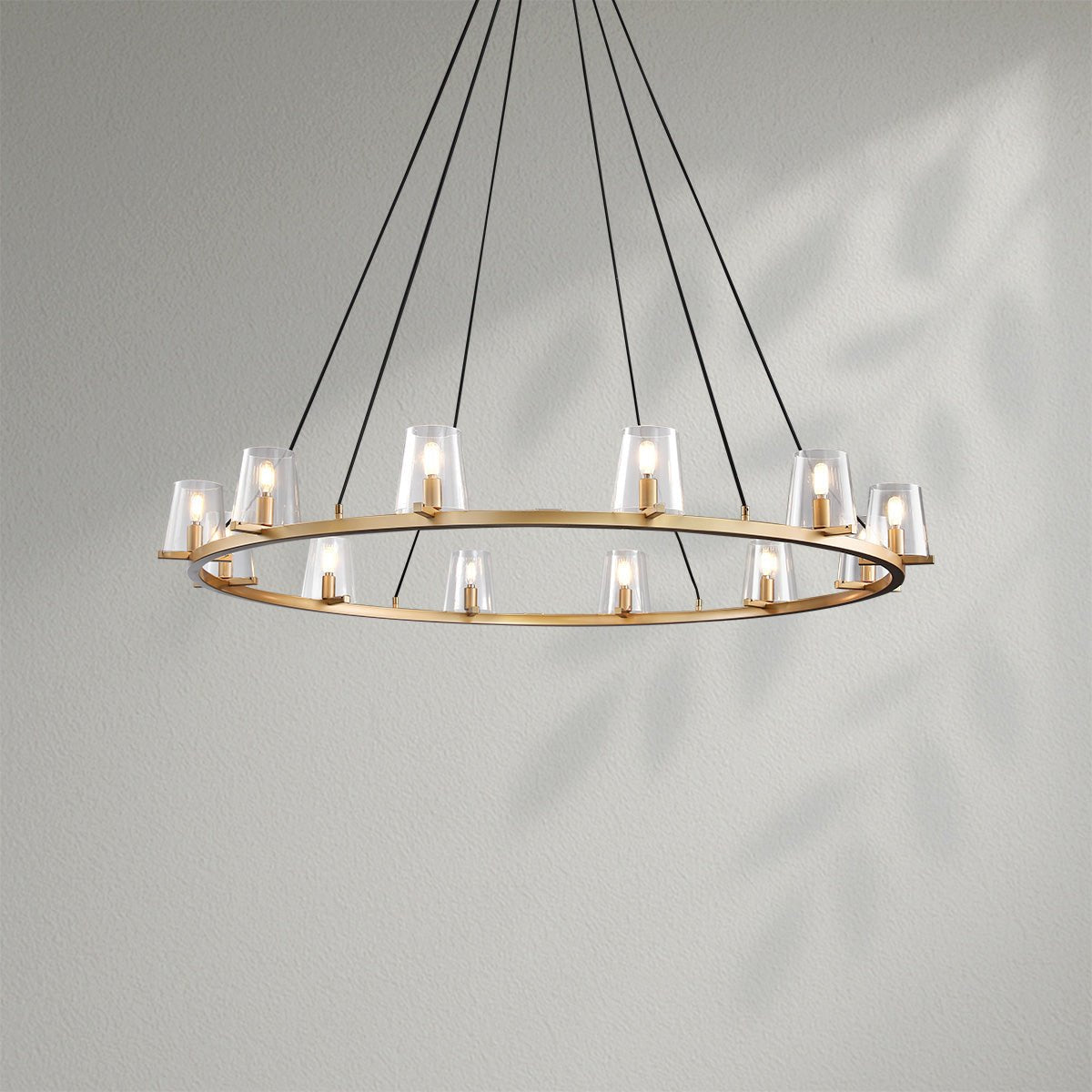 Pauillec Glass Round Chandelier - Lightings Menu