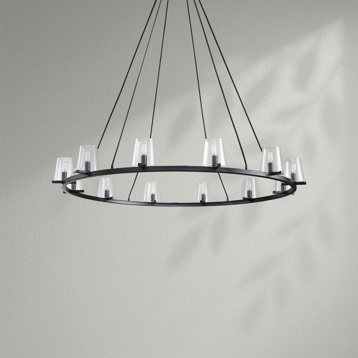 Pauillec Glass Round Chandelier - Lightings Menu