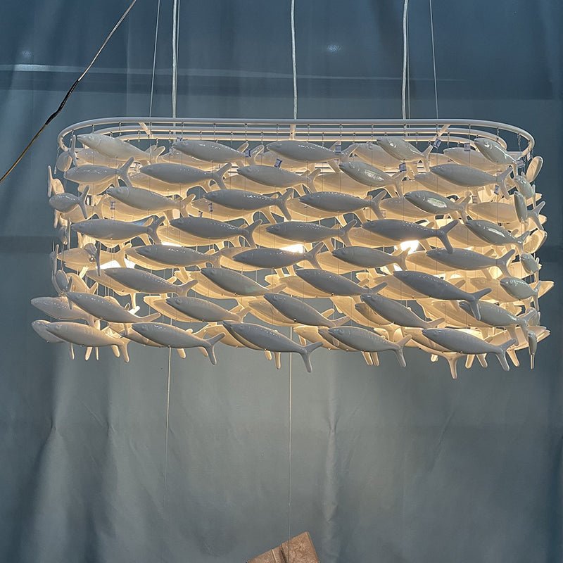 Porcelain Fish Shape Dining Table Chandelier - Lightings Menu