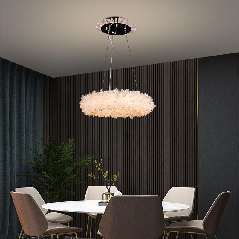 Primary Crystal Cluster Halo Modern Chandelier - Lightings Menu
