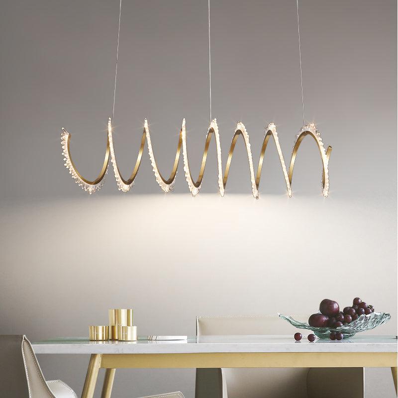 Primary Modern Spiral Crystal Chandelier - Lightings Menu