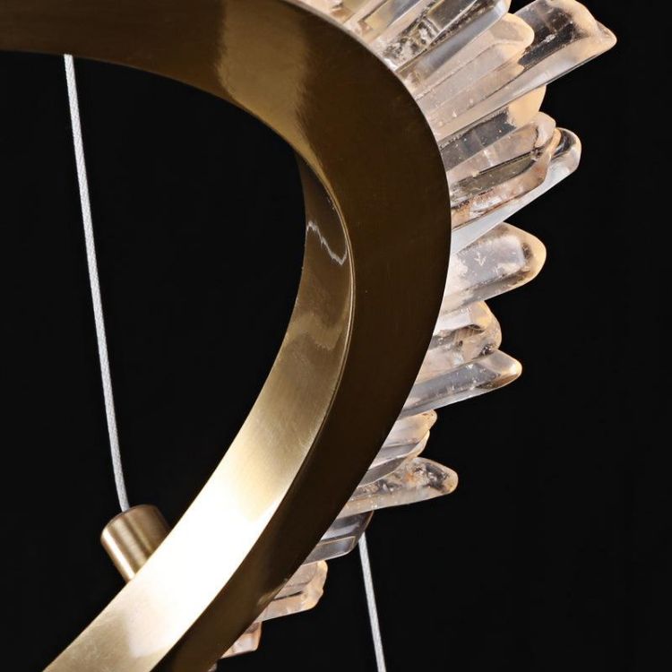 Primary Rock Crystal Ring Chandelier For Living Room - Lightings Menu