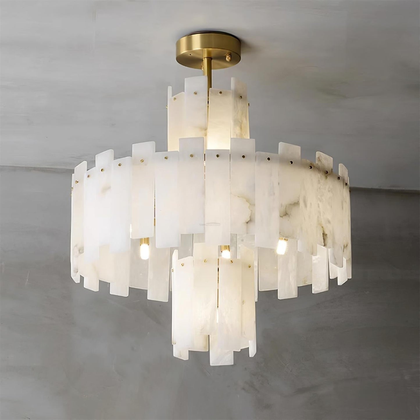 Regina Alabaster Round Chandelier - Lightings Menu