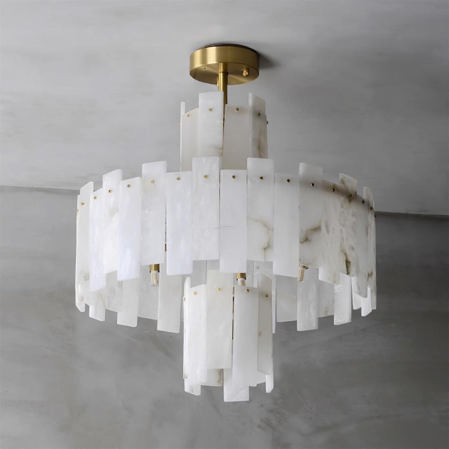 Regina Alabaster Round Chandelier - Lightings Menu