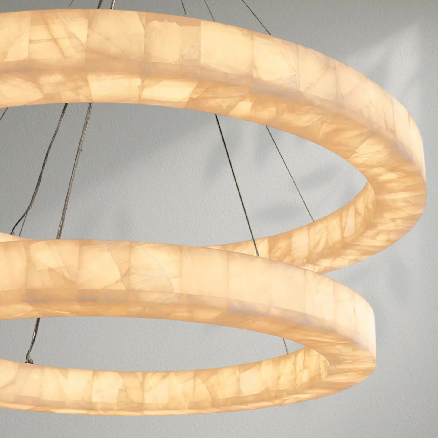 Rivaga 2 - Tier Round Calcite Chandelier - Lightings Menu