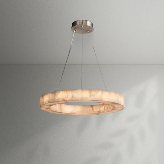 Rivaga Calcite Round Chandelier - Lightings Menu