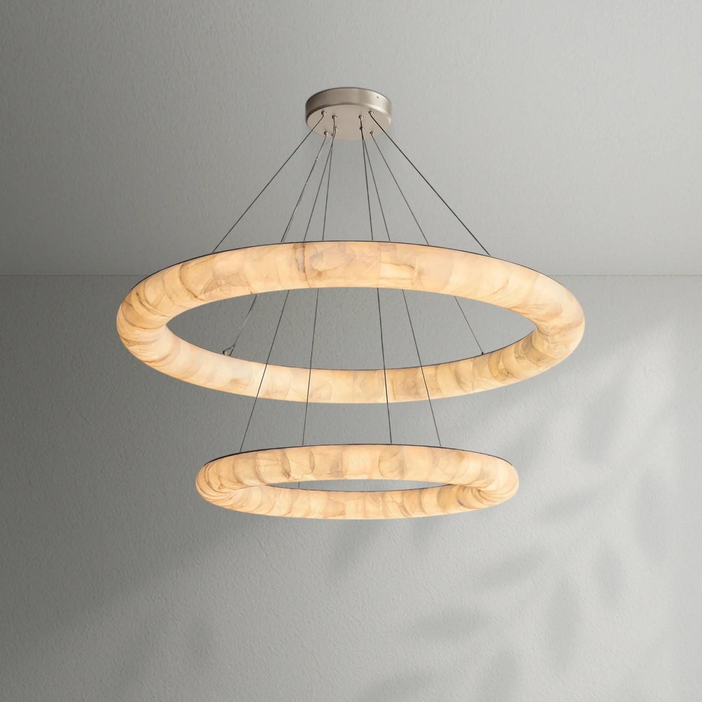 Rivaga Lisse Two - Tiered Round Chandelier - Lightings Menu