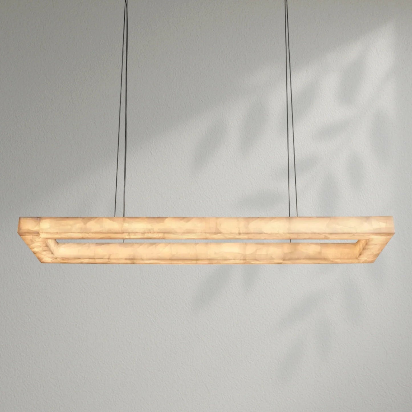 Rivaga Rectangular Calcite Chandelier - Lightings Menu