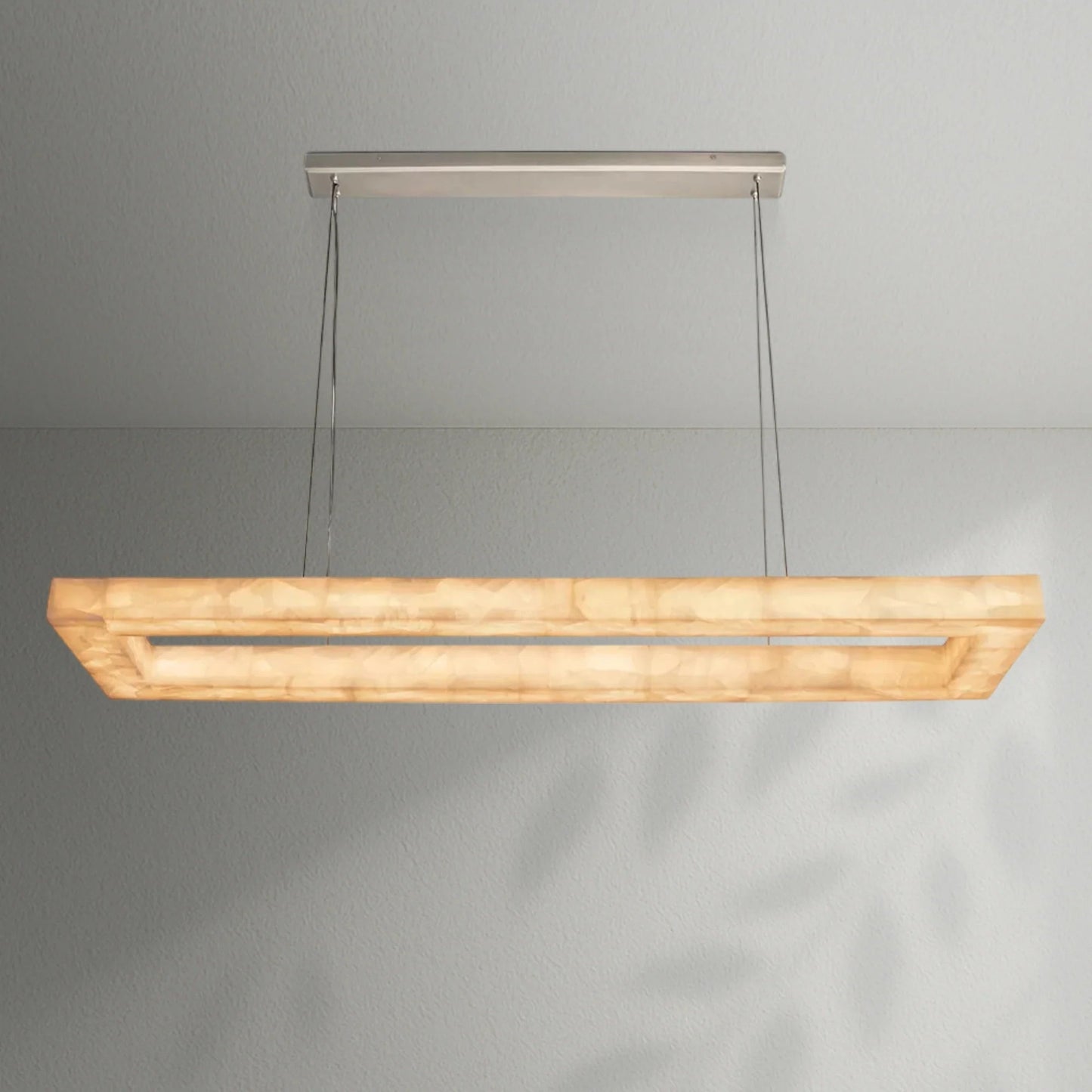 Rivaga Rectangular Calcite Chandelier - Lightings Menu