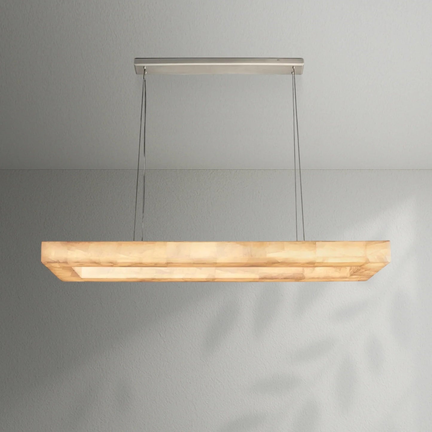 Rivaga Rectangular Calcite Chandelier - Lightings Menu