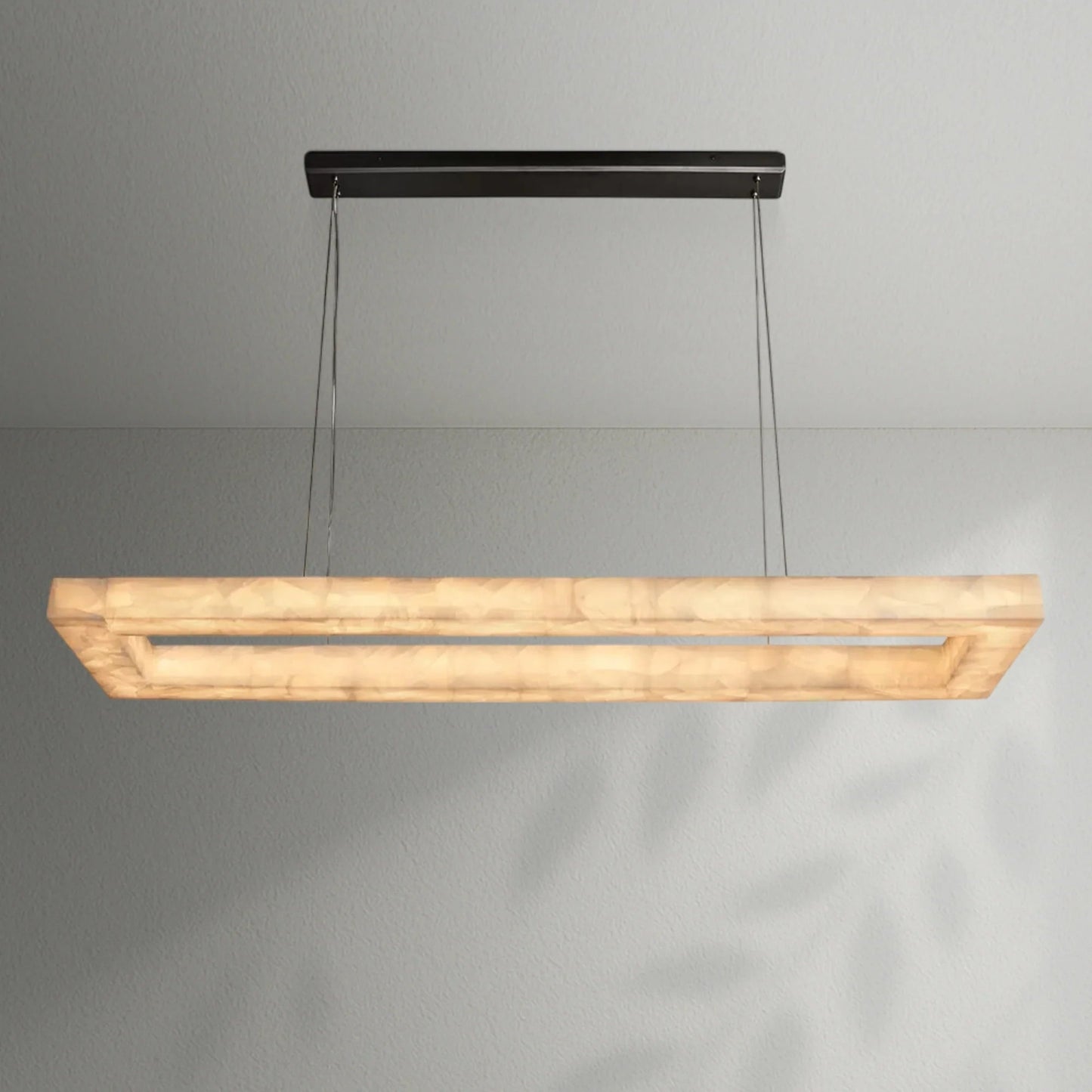 Rivaga Rectangular Calcite Chandelier - Lightings Menu