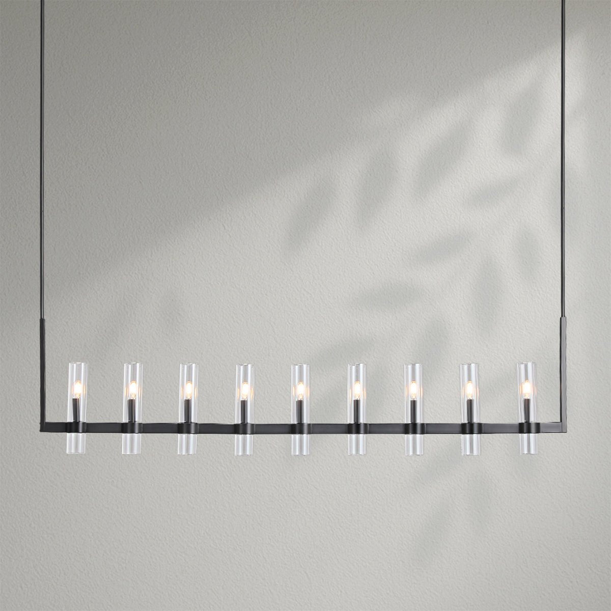 Savelle Glass Linear Chandelier - Lightings Menu