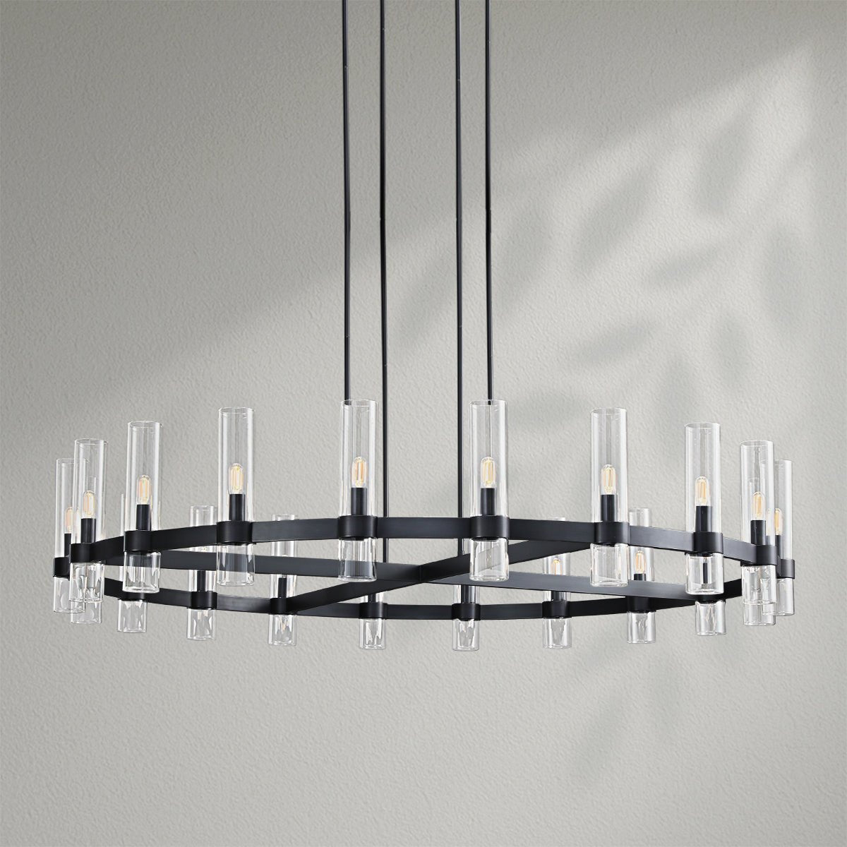 Savelle Glass Round Chandelier - Lightings Menu