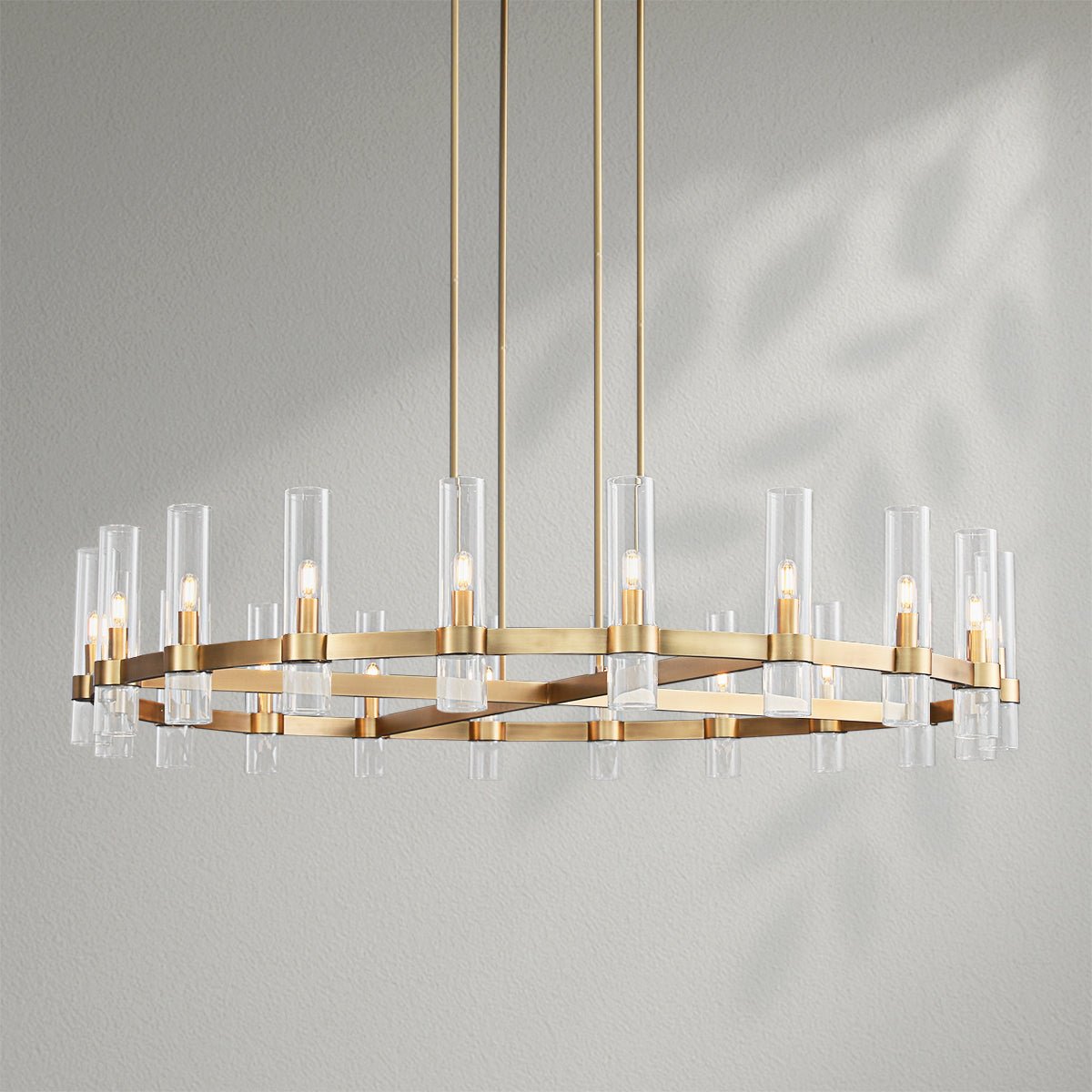 Savelle Glass Round Chandelier - Lightings Menu