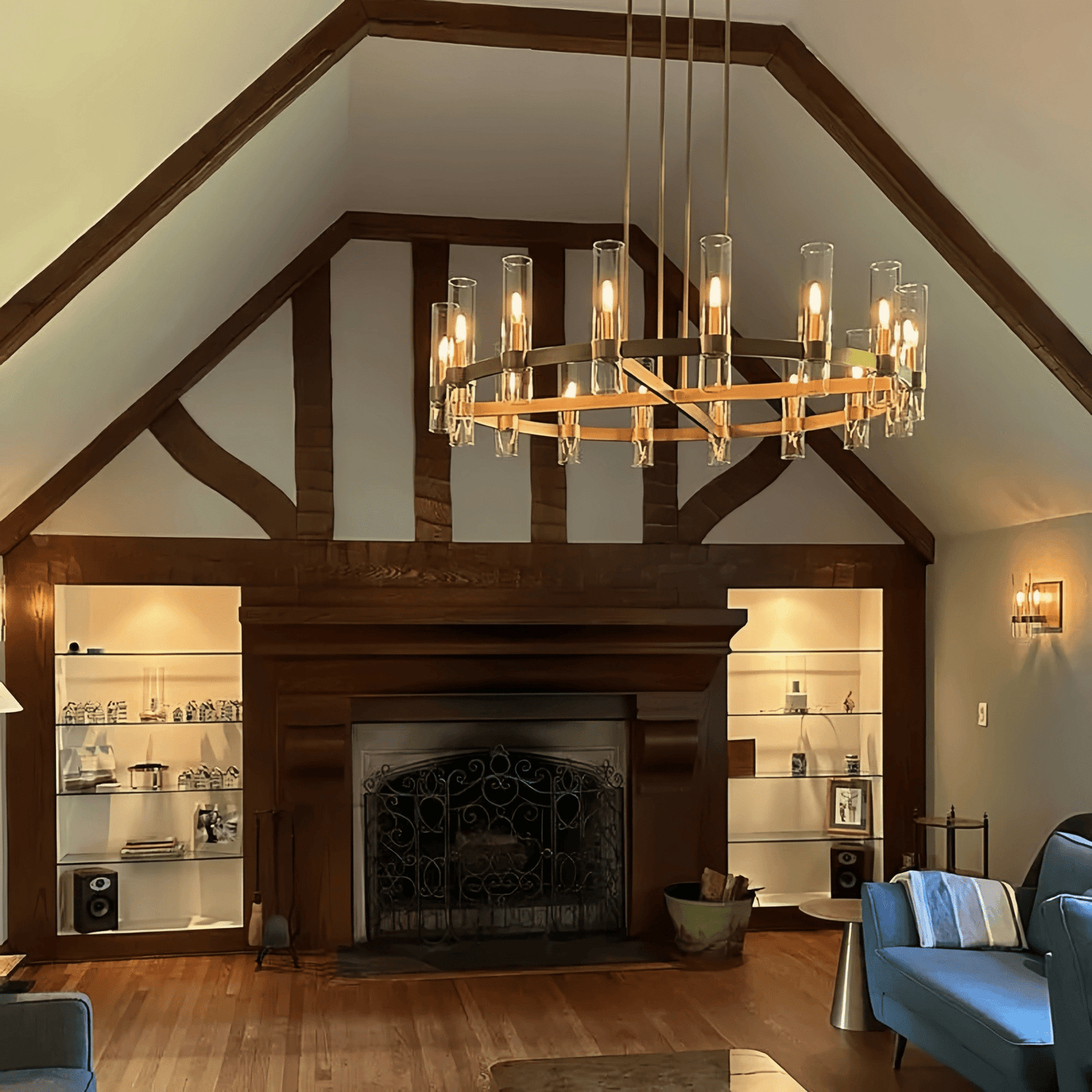 Savelle Glass Round Chandelier - Lightings Menu