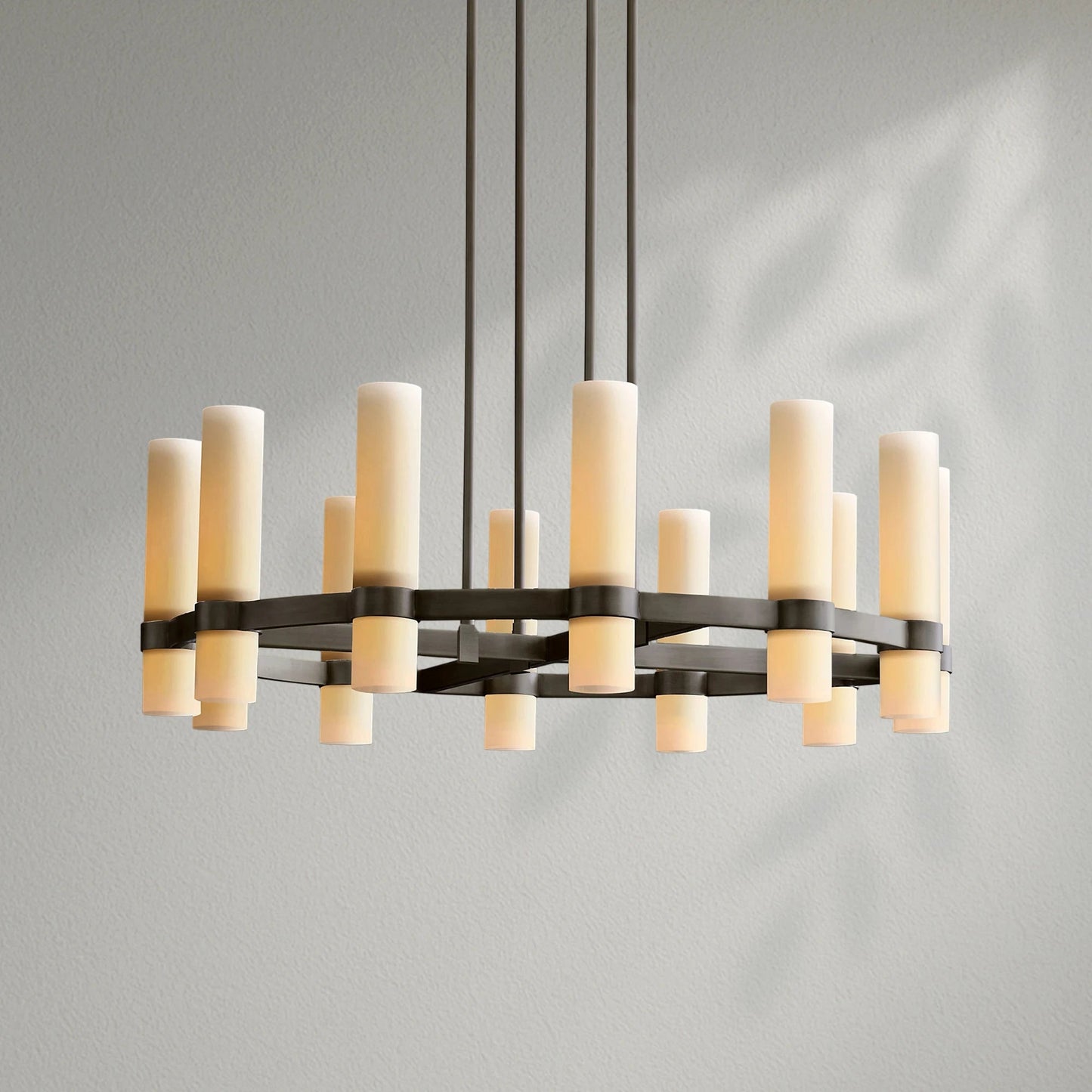 Savelle Round Milk Glass Chandelier - Lightings Menu