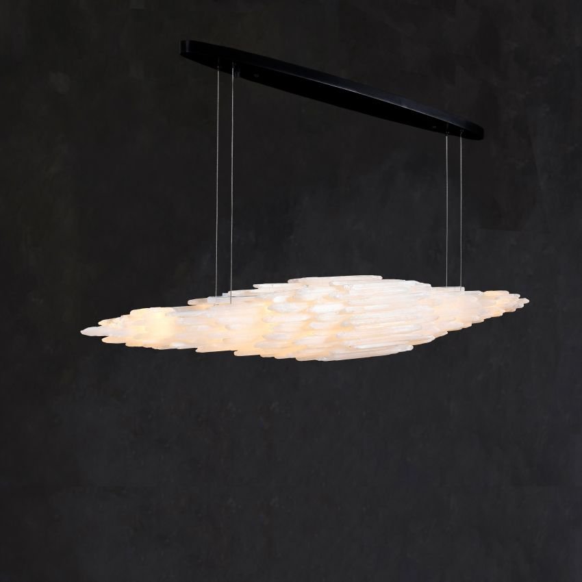 Selenite Natural Linear Chandelier - Lightings Menu