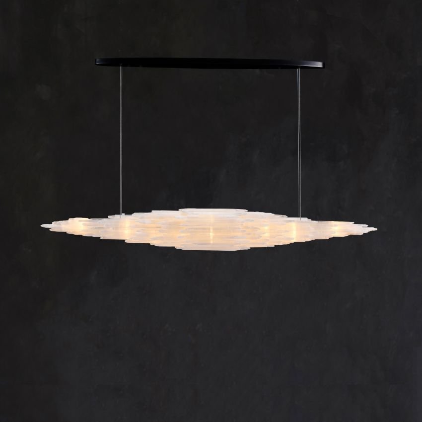Selenite Natural Linear Chandelier - Lightings Menu