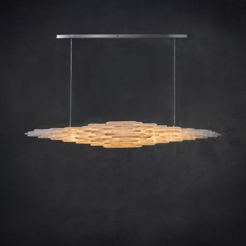 Selenite Natural Linear Chandelier - Lightings Menu