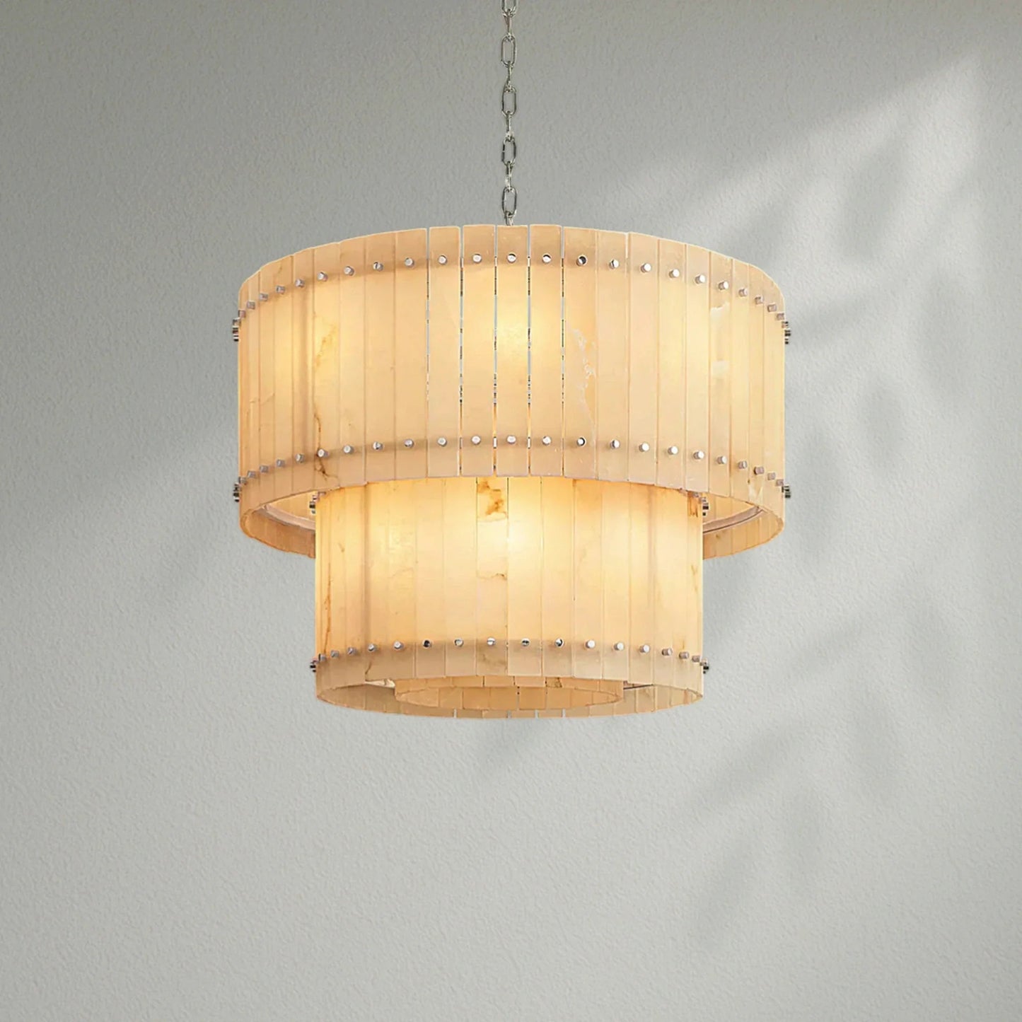 Sun Marco Alabaster Round Tiered Chandelier - Lightings Menu