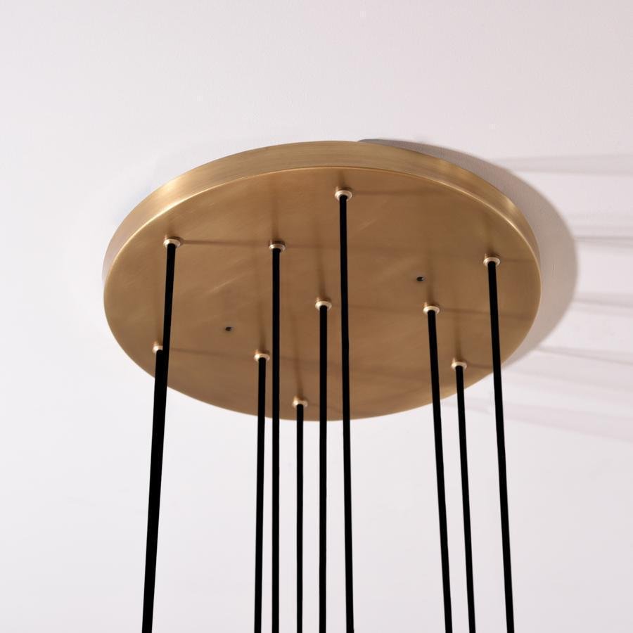 White Porcelain Round Chandelier D18" - Lightings Menu