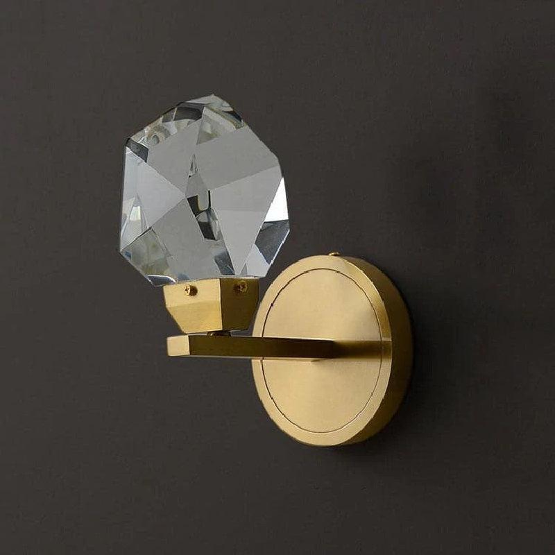 Zora Modern Faceted Crystal Wall Sconce - Lightings Menu