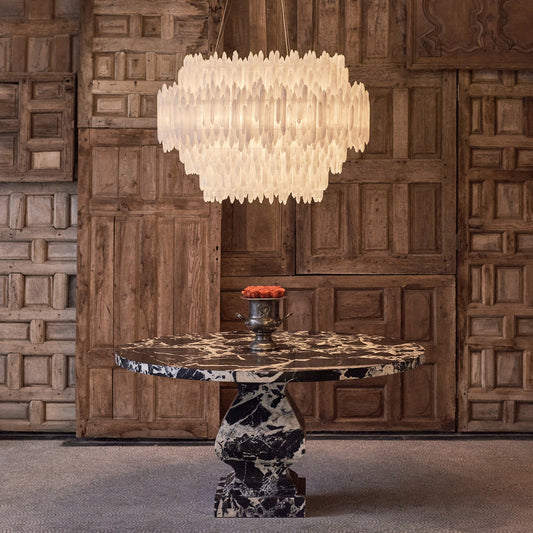 Selenine Layer Round Chandelier