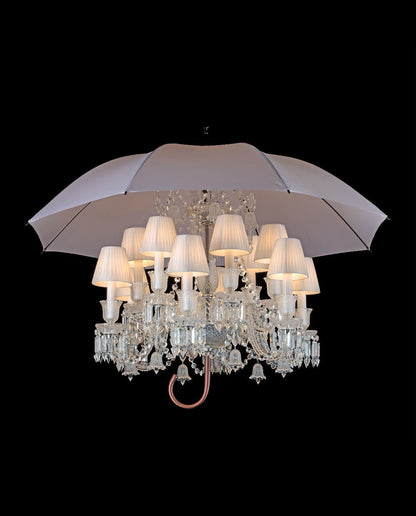 12 Lights Crystal Lighting with Umbrella - Lightings Menu