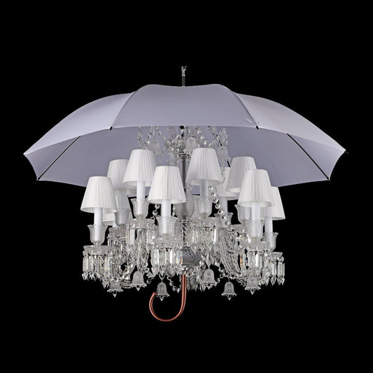 12 Lights Crystal Lighting with Umbrella - Lightings Menu