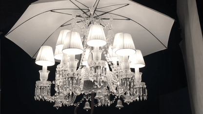 12 Lights Crystal Lighting with Umbrella - Lightings Menu