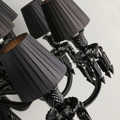 18 Lights Black Crystal Lighting - Lightings Menu