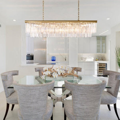 1920s Odeom Rectangular Chandelier - Lightings Menu