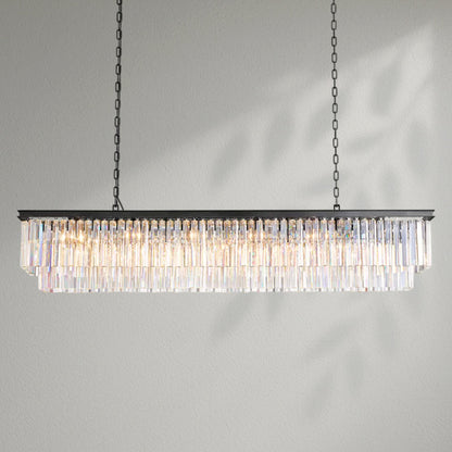 1920s Odeom Rectangular Chandelier - Lightings Menu