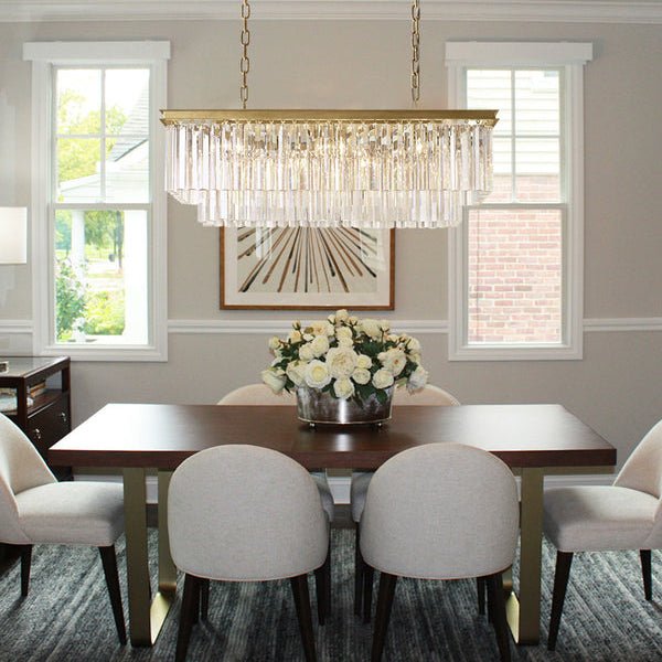 1920s Odeom Rectangular Chandelier - Lightings Menu