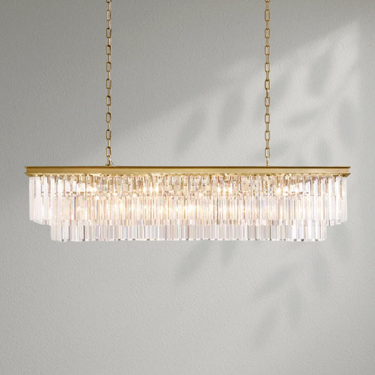 1920s Odeom Rectangular Chandelier - Lightings Menu