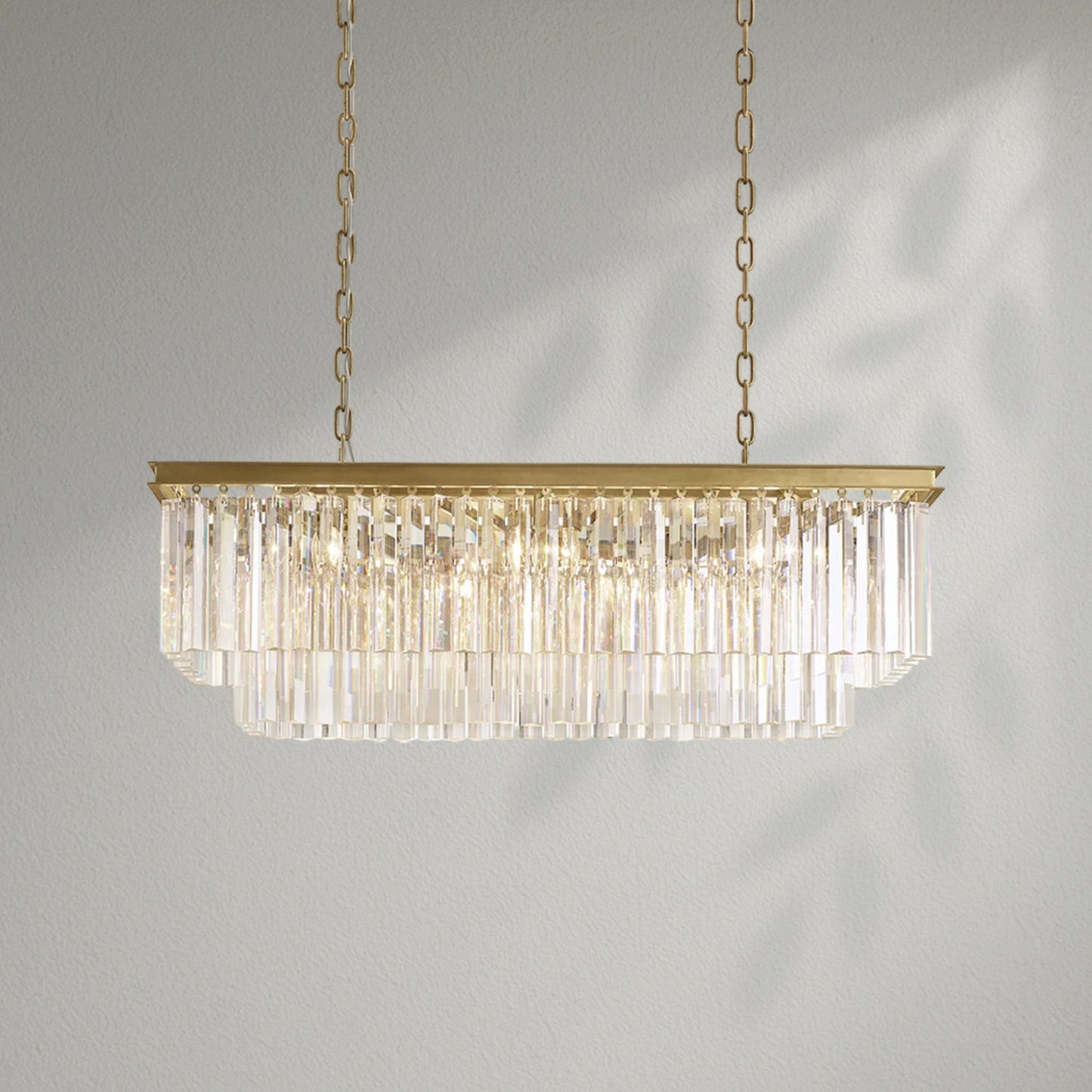 1920s Odeom Rectangular Chandelier - Lightings Menu