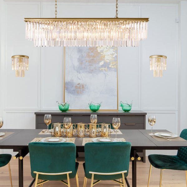 1920s Odeom Rectangular Chandelier - Lightings Menu