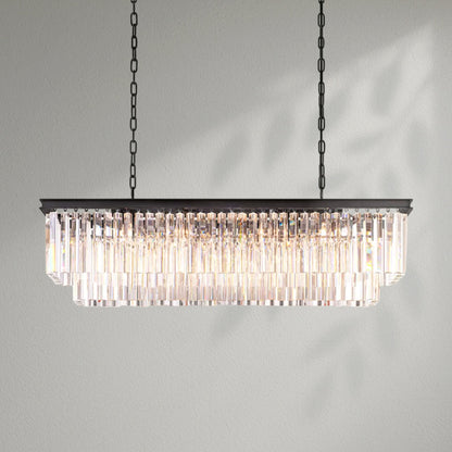 1920s Odeom Rectangular Chandelier - Lightings Menu