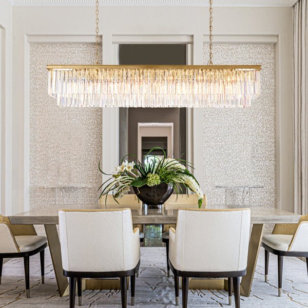 1920s Odeom Rectangular Chandelier - Lightings Menu